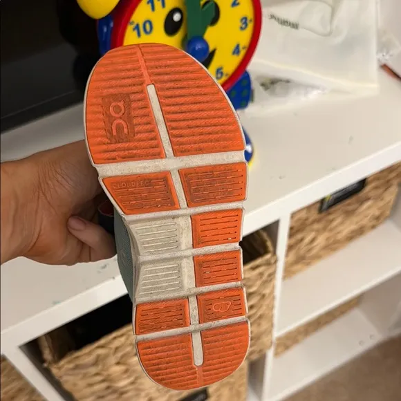 On Running Blue and Orange Sneakers Sporty Aesthetic