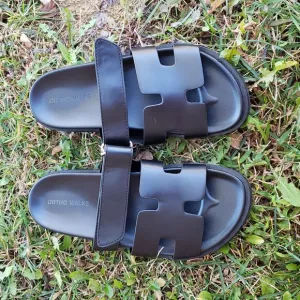 Ortho Walks Women's Rome Black Strappy Sandals