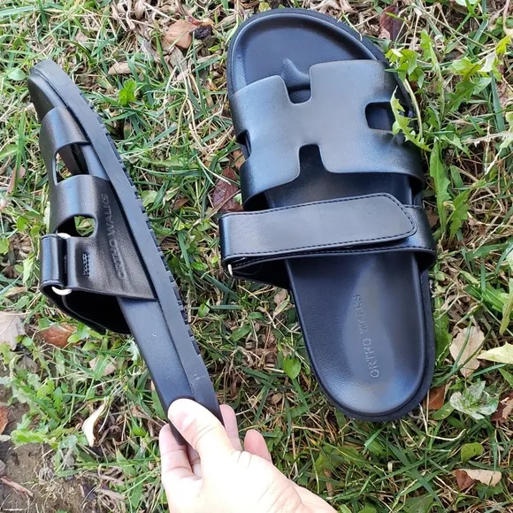Ortho Walks Women's Rome Black Strappy Sandals