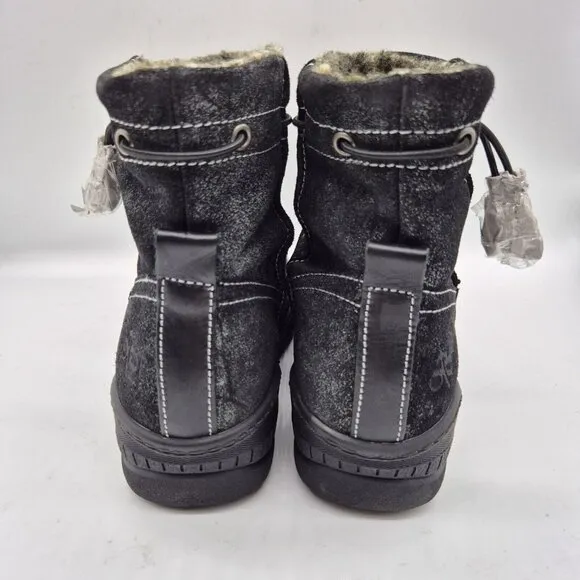OTBT Women's Snow Boots Size 6 M Black Fanfare Reversible Spikes Leather NWOB