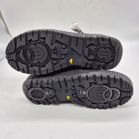 OTBT Women's Snow Boots Size 6 M Black Fanfare Reversible Spikes Leather NWOB