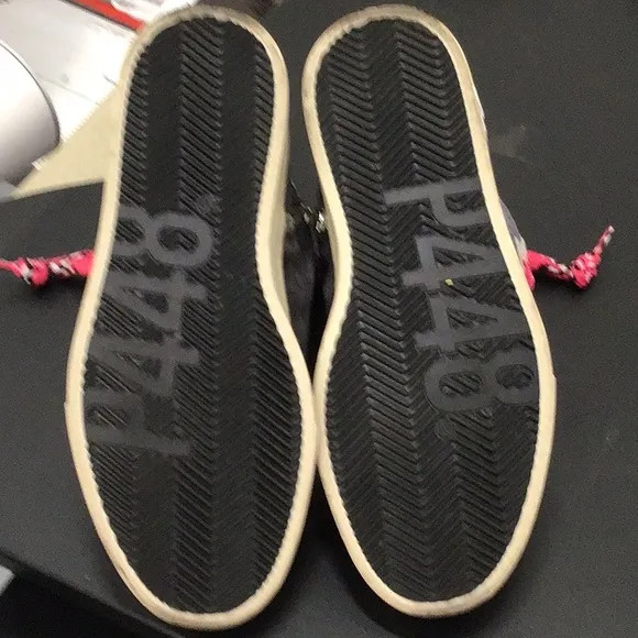 P448 High-Top Sneakers with Pink Laces