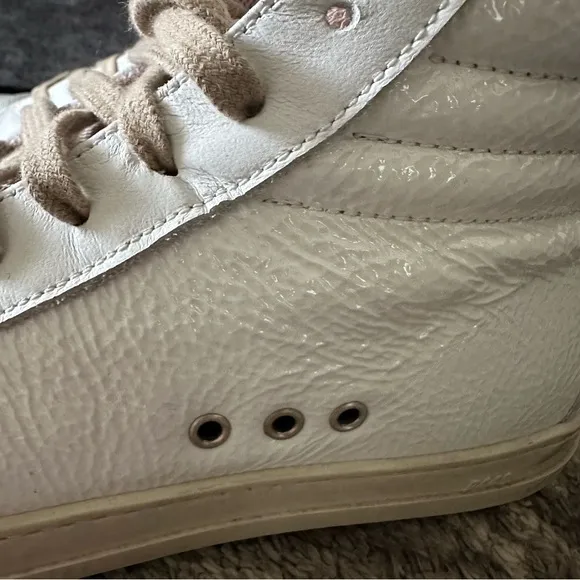 P448 Medusa High Top Sneakers Coated Leather Womens 37