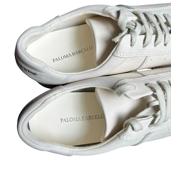 Paloma Barcelo Mirande Napa White Chunky Platform Sneaker Women’s SZ 10 EU 41