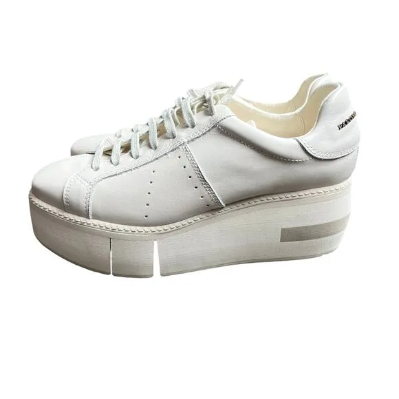 Paloma Barcelo Mirande Napa White Chunky Platform Sneaker Women’s SZ 10 EU 41