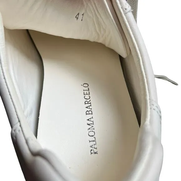Paloma Barcelo Mirande Napa White Chunky Platform Sneaker Women’s SZ 10 EU 41
