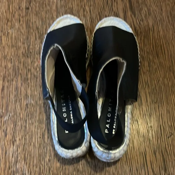 Palomitas Espadrilles size 38 - 7.5 Ceralin Platform Black