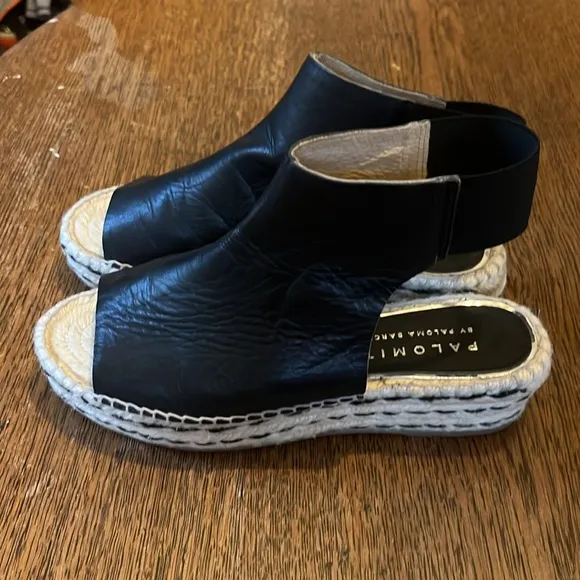 Palomitas Espadrilles size 38 - 7.5 Ceralin Platform Black