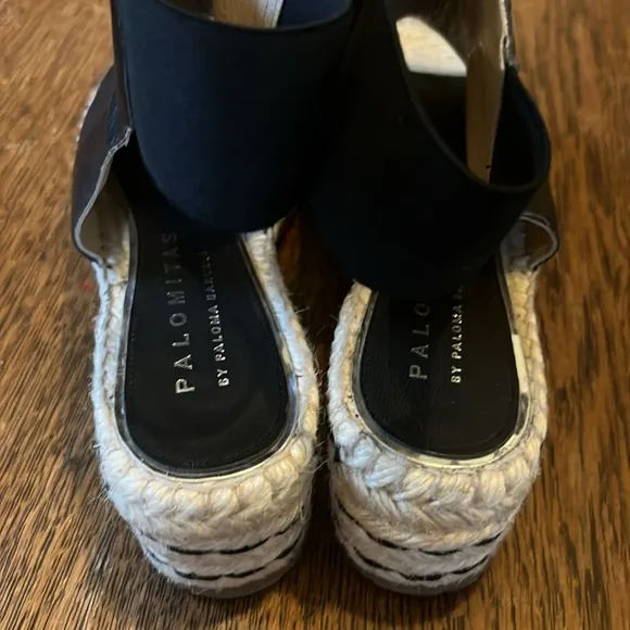 Palomitas Espadrilles size 38 - 7.5 Ceralin Platform Black