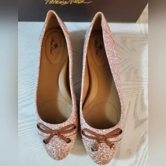 Patricia Nash Bettina Ballet Flats Blush Floral Print Size 9.5 New In Box