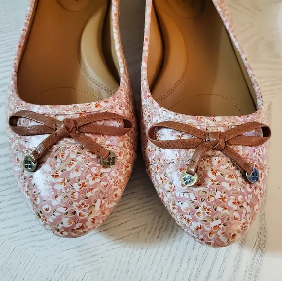Patricia Nash Bettina Ballet Flats Blush Floral Print Size 9.5 New In Box