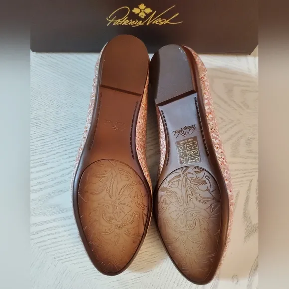 Patricia Nash Bettina Ballet Flats Blush Floral Print Size 9.5 New In Box