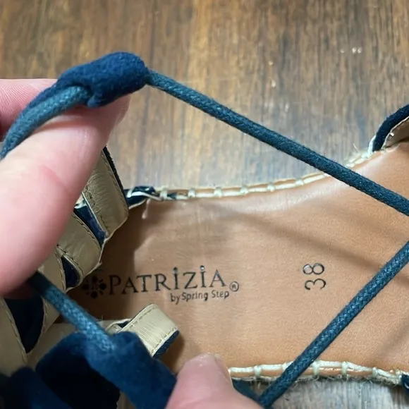 Patrizia by spring step embroidered lace up espadrilles