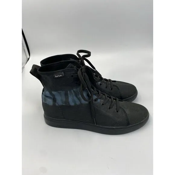 Paul‎ Smith Men's High Top Canvas Cloud Sneakers Black Size 11