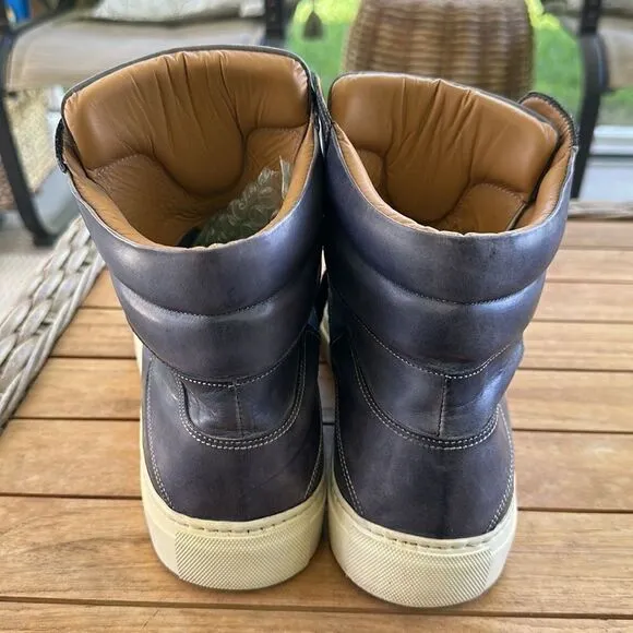 Paul Evans Mens Leather Basketball High Top Sneakers 46