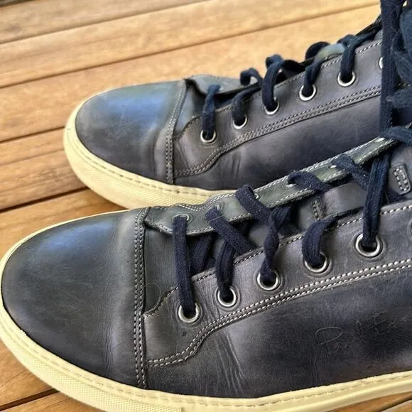 Paul Evans Mens Leather Basketball High Top Sneakers 46