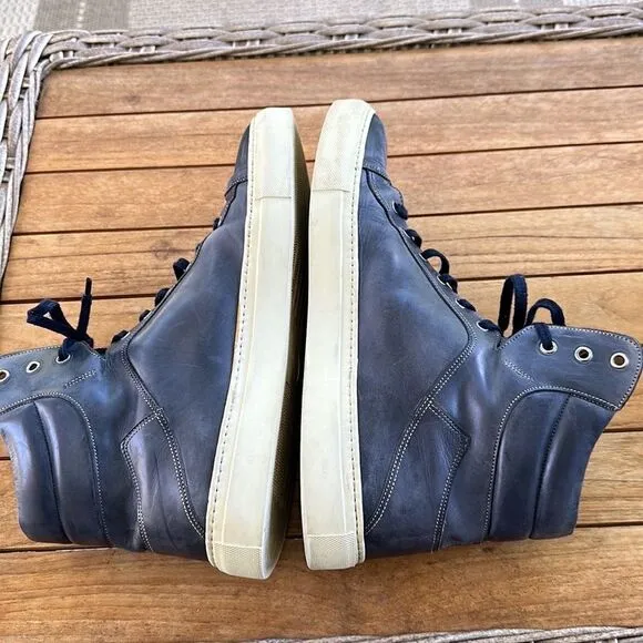 Paul Evans Mens Leather Basketball High Top Sneakers 46