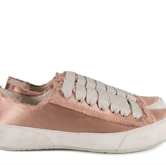 Pedro García Parson lustrous frayed silksatin rawedges/suede cowhide trm…