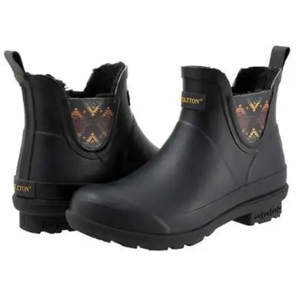 Pendleton Womens Waterproof Rubber Chelsea Rain Boots  Lined Winter Rainboots 7