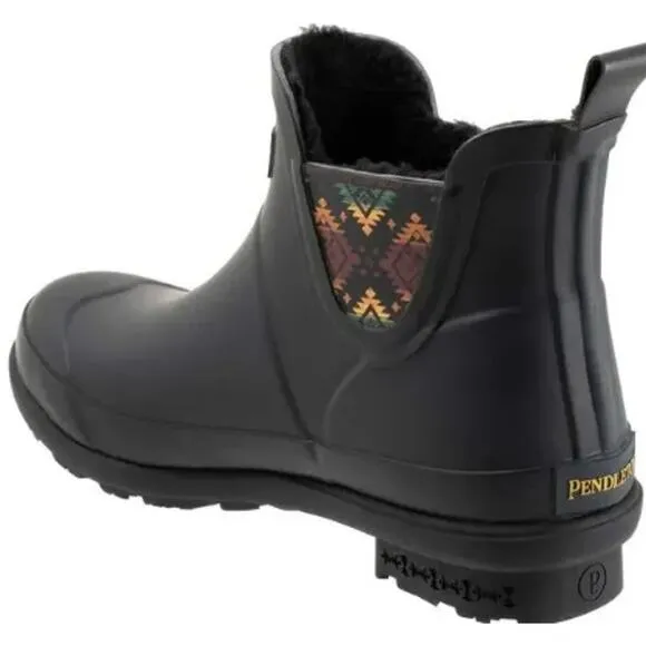 Pendleton Womens Waterproof Rubber Chelsea Rain Boots  Lined Winter Rainboots 7