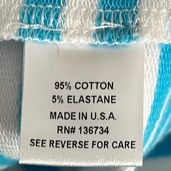 Persifor Anna Striped Italian Knit Shift Dress in Turquoise &amp; White - Size Large