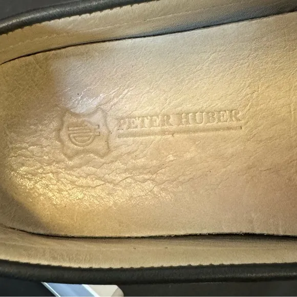 Peter Huber Leather Horsebit Driving Dress Slip On Loafers Size 9