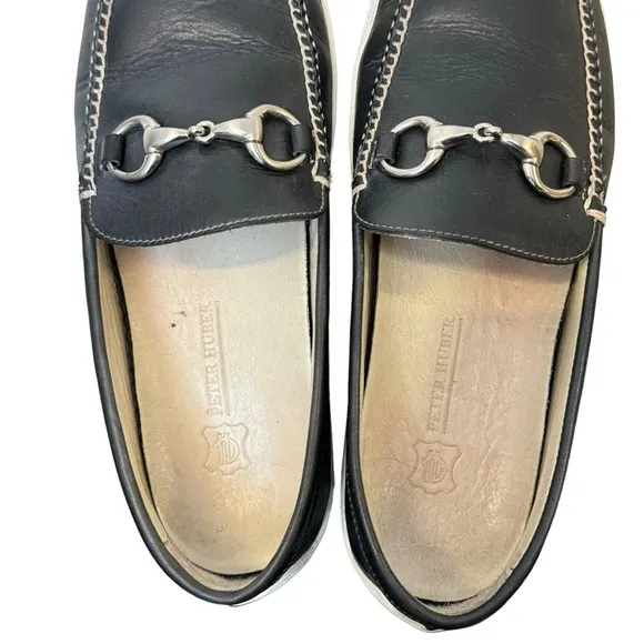 Peter Huber Leather Horsebit Driving Dress Slip On Loafers Size 9