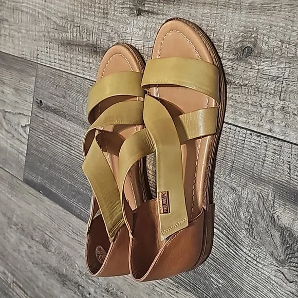 Pikolinos Algar Leather Woman Sandals Flat Size 42 Us 10