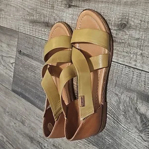 Pikolinos Algar Leather Woman Sandals Flat Size 42 Us 10