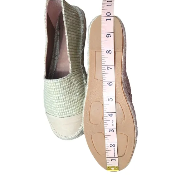 Polka Espadrilles Raffia Beige Leather Toe Platform Shoes Made In Spain EU 39