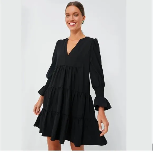 Pomander Place  Black Poplin Kenzo Dress