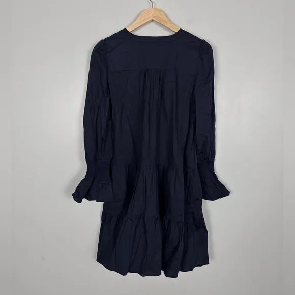 POMANDER PLACE Navy Cotton Poplin Kenzo Dress