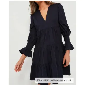 POMANDER PLACE Navy Cotton Poplin Kenzo Dress
