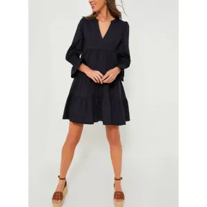 Pomander Place Tuckernuck Womens Poplin Kenzo Dress Size M Cotton Smocked Sleeve