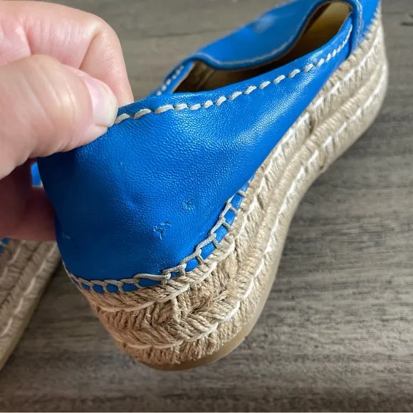 Prada Blue Espadrilles with Platform Sole