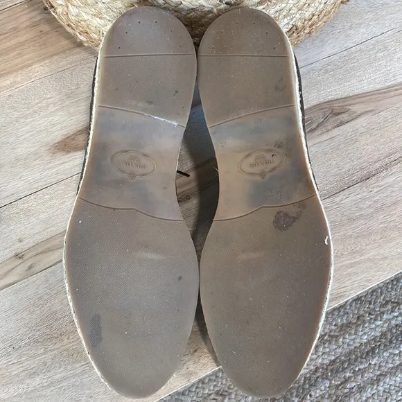 Prada Brown Nappa Leather Lace Up Espadrilles