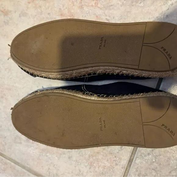 Prada Espadrilles logo flats platform shoes driving shoes loafers slip ons