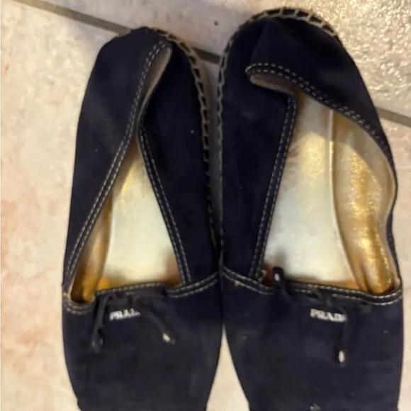 Prada Espadrilles logo flats platform shoes driving shoes loafers slip ons