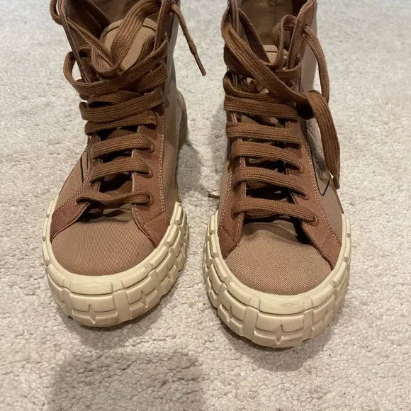 Prada Gabardine High Top Sneakers