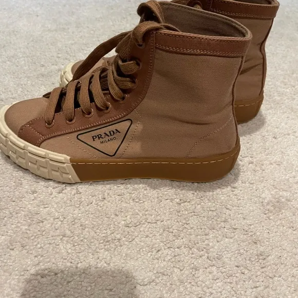 Prada Gabardine High Top Sneakers