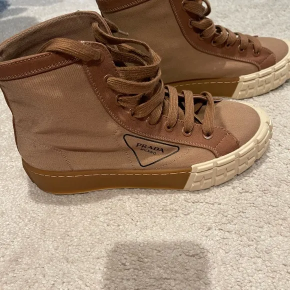 Prada Gabardine High Top Sneakers