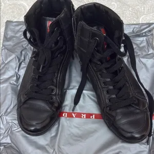 Prada Men's Black High-Top Sneakers