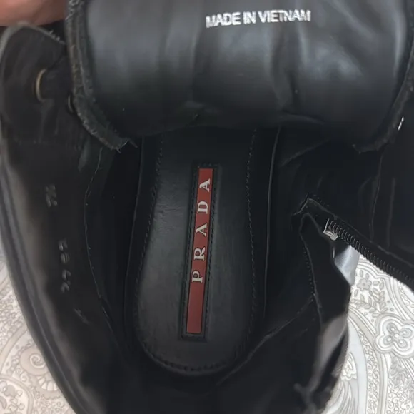 Prada Men's Black High-Top Sneakers