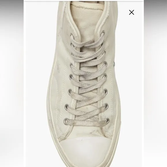 R13 Cream High-Top Sneakers