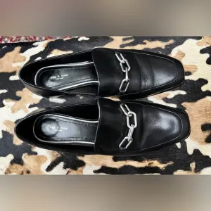 Rag &amp; Bone “Aslen” Leather Loafers in Black Size 39
