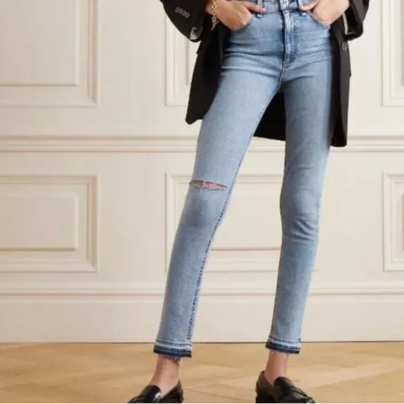 rag &amp; bone Nina High Rise Skinny, Distressed Western Cowgirl Montrose stretch 28