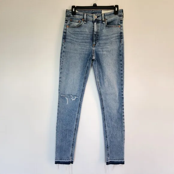 rag &amp; bone Nina High Rise Skinny, Distressed Western Cowgirl Montrose stretch 28