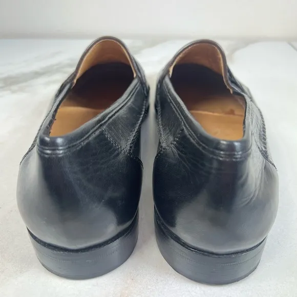 Ralph Harrison Classic Collection Men's Black Leather Slip On Loafers, Sz 13