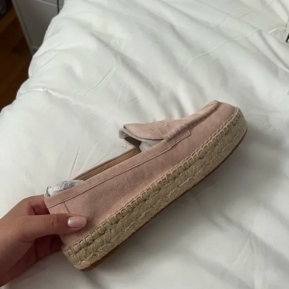 Ralph Lauren Luize Suede Espadrille Platform Loafer