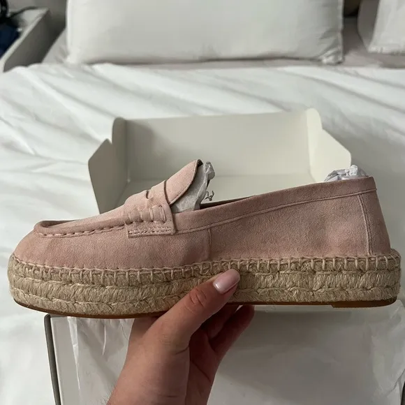 Ralph Lauren Luize Suede Espadrille Platform Loafer